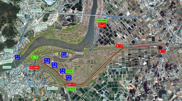 ▲2025 나주영산강축제 주차장 진출입로 ⓒ나주시